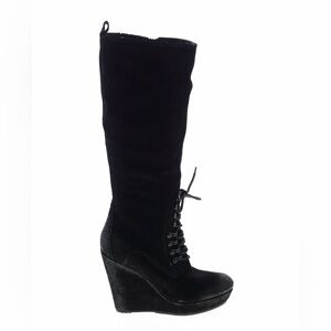 DIESEL Dancing Queen Salsy Black Knee-High Wedge Boots size 7